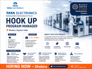 Tata Electronics Dholera: Tool Hook Up Program Manager Vacancy 2026