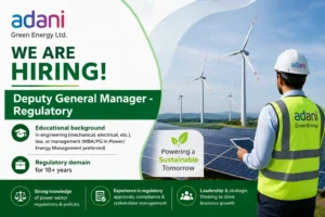 Adani Green Energy DGM – Regulatory Job in Ahmedabad: Eligibility, Responsibilities & How to Apply
